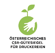 Partnerlogo Nachhaltigkeit oesterreichisches csr-guetesiegel fuer druckereien